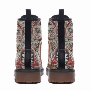 Men Murals Of Buddha Leather Work Boots