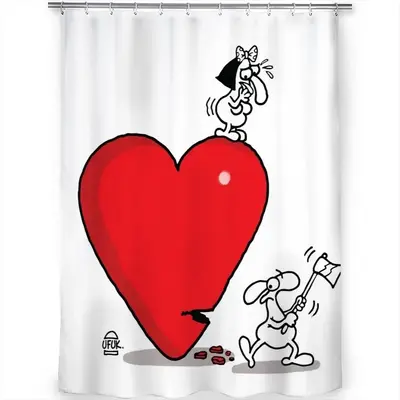 Axing Love Shower Curtain (Multi-Size)