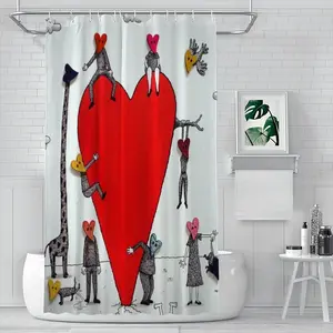 Love Is All Around Shower Curtain (Multi-Size)