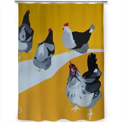 Four Hens Shower Curtain (Multi-Size)