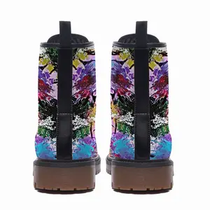 Men Colorful Family Tree Leather Work Boots