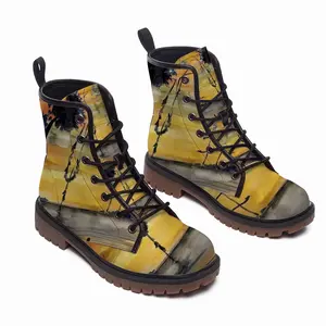 Men Village In Amber Leather Work Boots