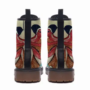 Men Murals Of Egypt Leather Work Boots