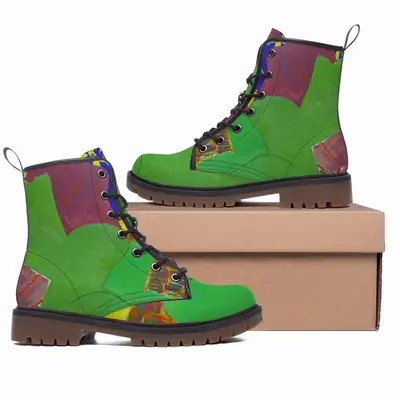 Men Green Woman Leather Work Boots