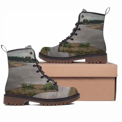 Men Summer On The Sysola River Leather Work Boots