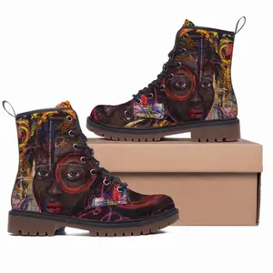 Men Colorful Dreams Leather Work Boots