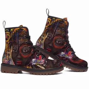 Men Colorful Dreams Leather Work Boots