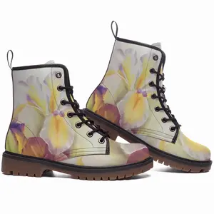 Men Sunny Irises Leather Work Boots