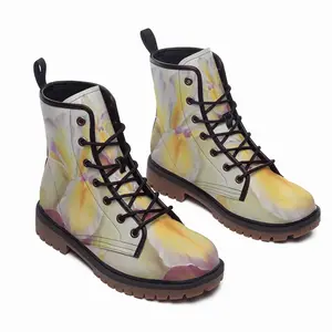 Men Sunny Irises Leather Work Boots