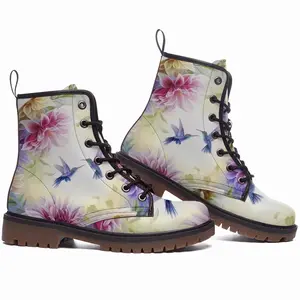 Men Birds In Love Leather Work Boots