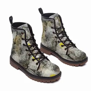 Men Yellow Arrows 1 Leather Work Boots