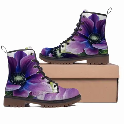 Men Violet Charm Leather Work Boots