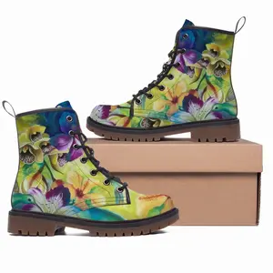 Men Tropical Splash Leather Work Boots