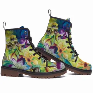 Men Tropical Splash Leather Work Boots