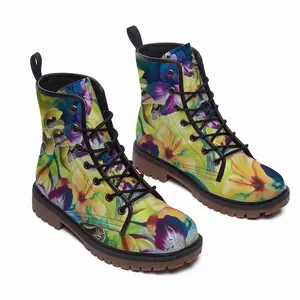 Men Tropical Splash Leather Work Boots