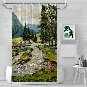 Scenic Mountain River Shower Curtain (Multi-Size)