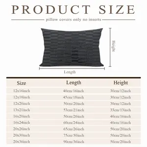 Black Polyester Pillow (Rectangle, Multi-Size)