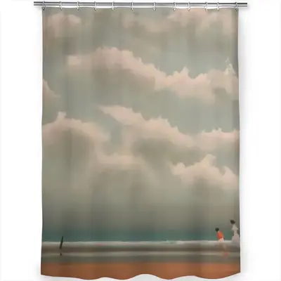 A Day At The Beach Mother And Child Shower Curtain (Multi-Size)