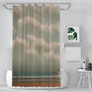 A Day At The Beach Mother And Child Shower Curtain (Multi-Size)