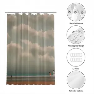 A Day At The Beach Mother And Child Shower Curtain (Multi-Size)