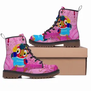 Men Fashionista - Bird Animals Pink Yellow Balenciaga Leather Work Boots