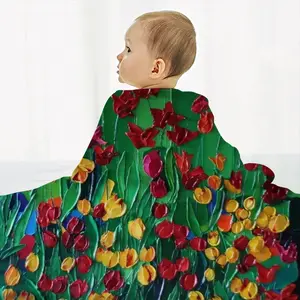 Parc Chabrieres Les Tulipes Baby Flannel Blanket (Horizontal)