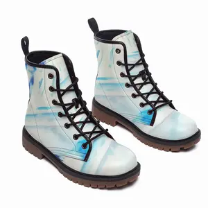 Men Blue House Leather Work Boots