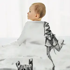 Angst Fear Baby Flannel Blanket (Horizontal)