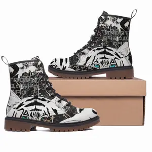 Men Do Good Bro Animals Tiger Street Art Leather Work Boots