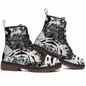 Men Do Good Bro Animals Tiger Street Art Leather Work Boots