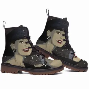 Men Audrey Hepburn - Fashion Style Cinema Hollywood Girl Women Leather Work Boots