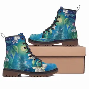 Men Starry Night Leather Work Boots