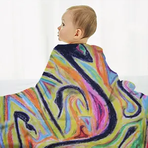 Snake Baby Flannel Blanket (Horizontal)