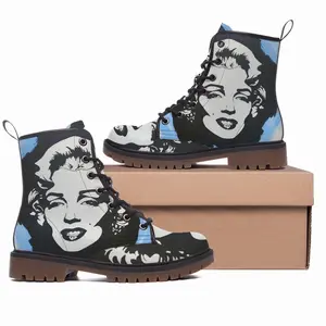 Men Marilyn Monroe - Girl Women Blonde Fashion Art Poster Leather Work Boots