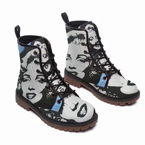 Men Marilyn Monroe - Girl Women Blonde Fashion Art Poster Leather Work Boots