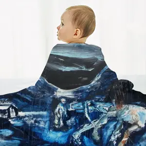 Rain Storm Baby Flannel Blanket (Horizontal)