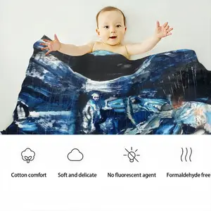 Rain Storm Baby Flannel Blanket (Horizontal)