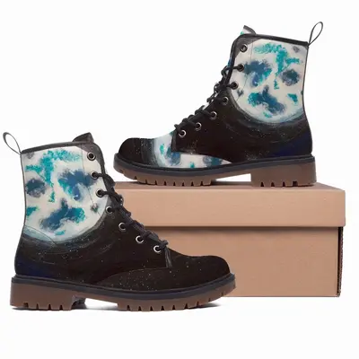 Men Blue Moon Street Art Sky Interior Design Ideas Decor Leather Work Boots