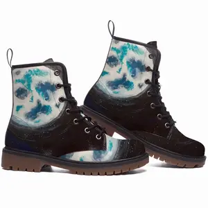 Men Blue Moon Street Art Sky Interior Design Ideas Decor Leather Work Boots