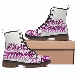 Men Calligraphic Landscape 004 Leather Work Boots