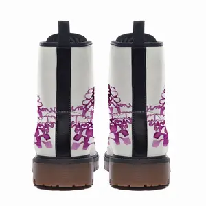 Men Calligraphic Landscape 004 Leather Work Boots