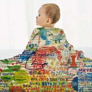 Artjpg Baby Flannel Blanket (Horizontal)