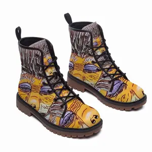 Men Monkey - Watercolor Animals Wild Interior Decor Gift Ideas Design Asian Leather Work Boots