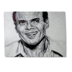 Harry Belafonte Baby Flannel Blanket (Horizontal)