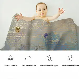 “Heart Of Perfect Wisdom Sutra” Baby Flannel Blanket (Horizontal)