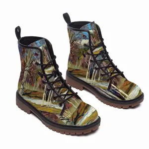 Men Spring Landscape Nature Leather Work Boots