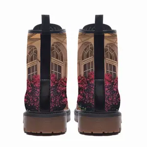 Men Italian Villa With Bougainvillea Leather Work Boots