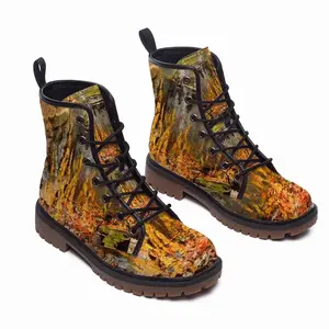 Men Fire Cooking Still Life Impressionism Leather Work Boots