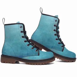 Men Ocean Lines Leather Work Boots