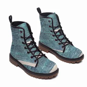 Men Arctic Blue Leather Work Boots